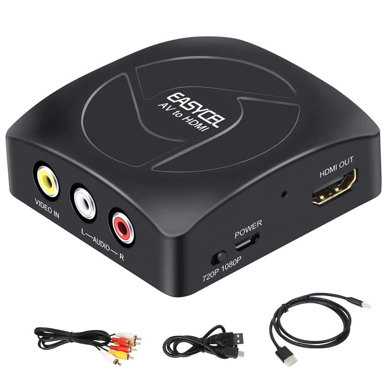 EASYCEL RCA to HDMI Converter with RCA Cables, EASYCEL Composite to HDMI Converter - Image 1